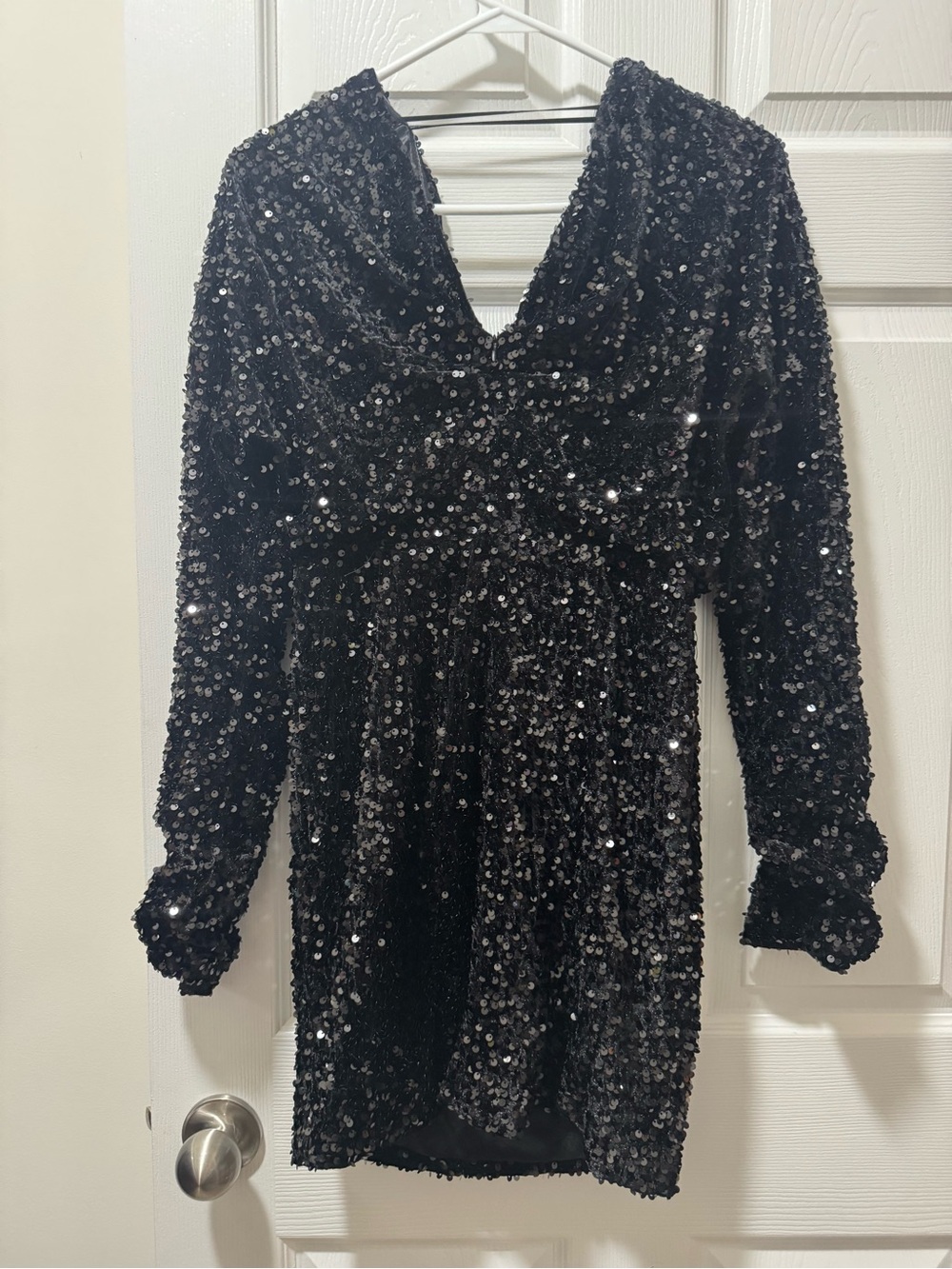 Fashion Nova Black Sequin Evening Top - Picture 6 of 6